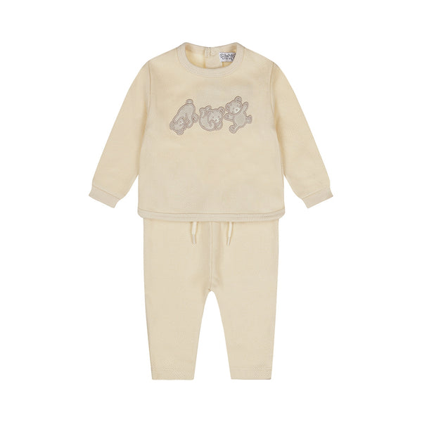 Dirkje Baby Girls Teddy Pyjama Set - Off White