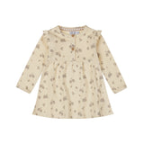 Dirkje Girls Waffle Hedgehog Dress - Off White