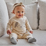 Dirkje Baby Boys Long-Sleeve Bunny Tee - Off White
