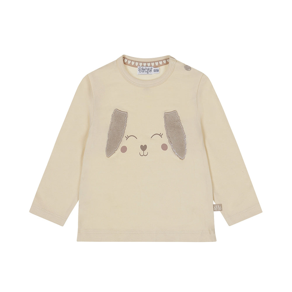 Dirkje Baby Boys Long-Sleeve Bunny Tee - Off White