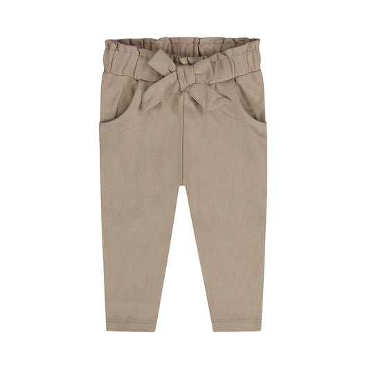 Dirkje Girls Paperbag Jogging Trousers - Taupe