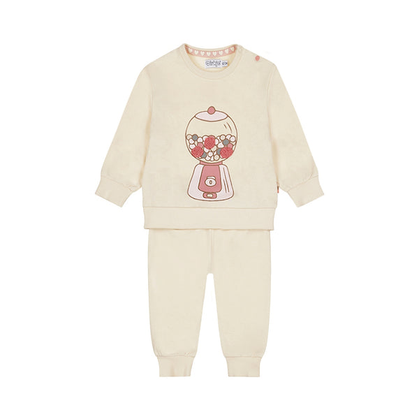 Dirkje Baby Girls Heart Gumball Pyjama Set - Off White