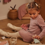 Dirkje Girls Knit Sweater Dress - Light Mauve