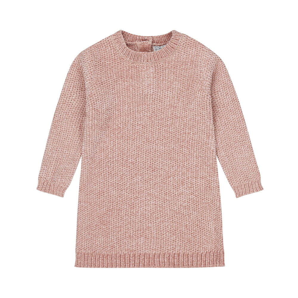 Dirkje Girls Knit Sweater Dress - Light Mauve