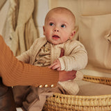 Dirkje Baby Boys 3-Piece Safari Set - Quilted Cardigan, Tee & Trousers