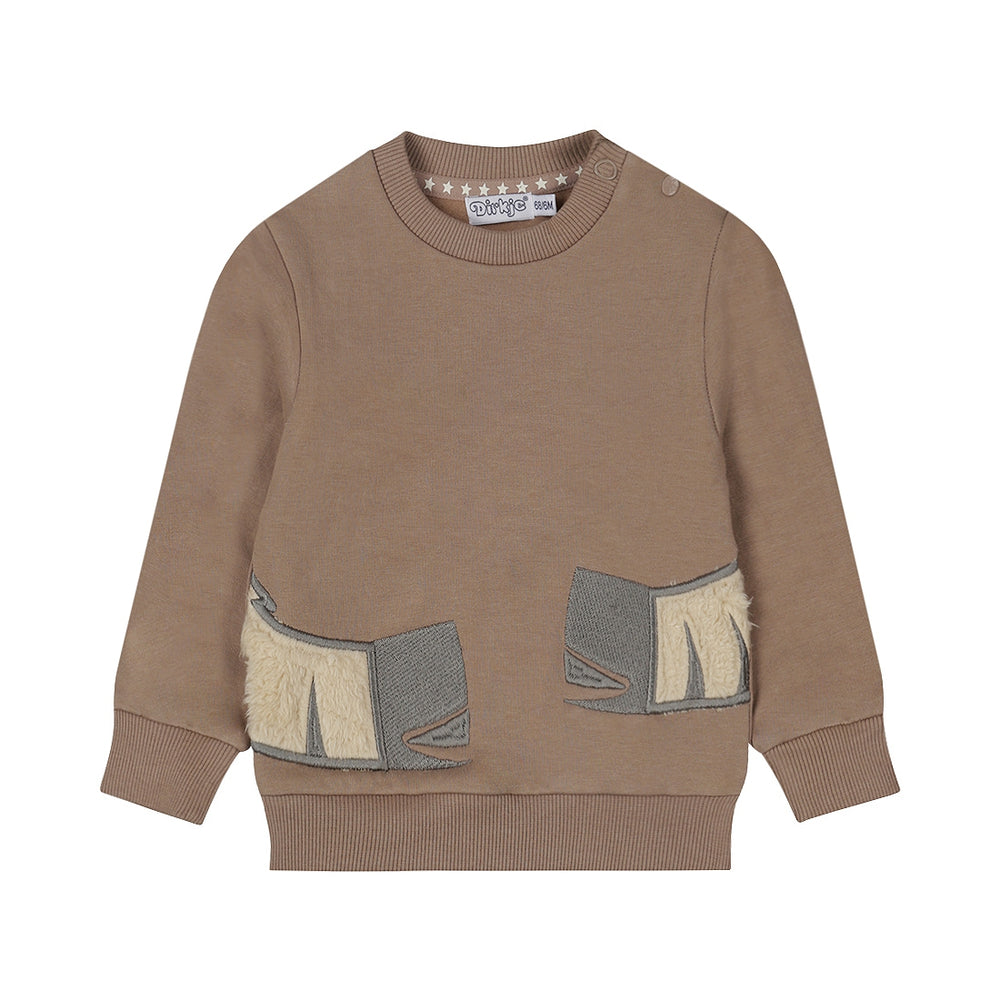 Dirkje Baby Boys' Cotton-Rich Sweater - Faded Brown, 18–24 Months
