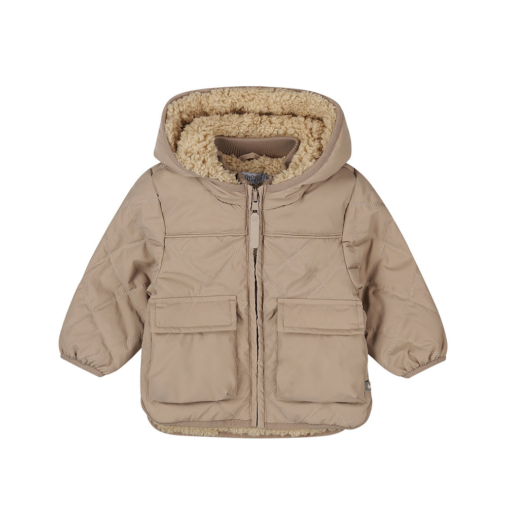 Dirkje Boys' Water-Repellent Jacket - Faded Brown
