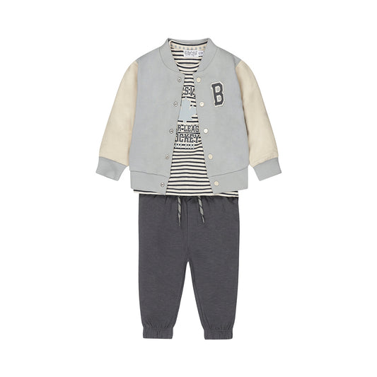 Dirkje Baby Boys' 3-Piece Cardigan Set - Faded Blue