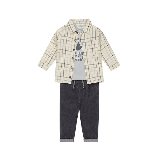 Dirkje Baby Boys' 3-Piece Outfit Set - Pebble