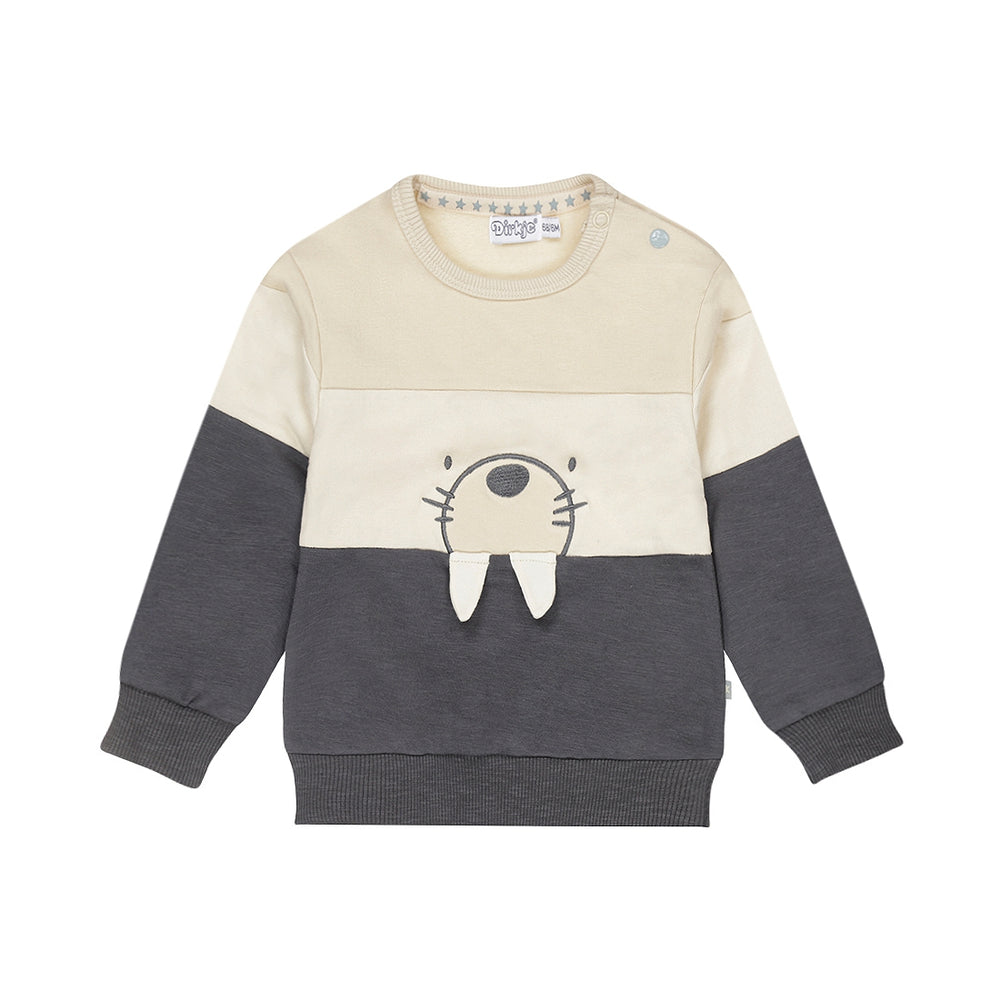 Boys Cotton-Blend Sweater – Navy
