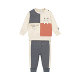 Baby Boys Two-Piece Cotton Set – Pebble