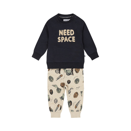 Baby Boys Two-Piece Cotton Set – Navy