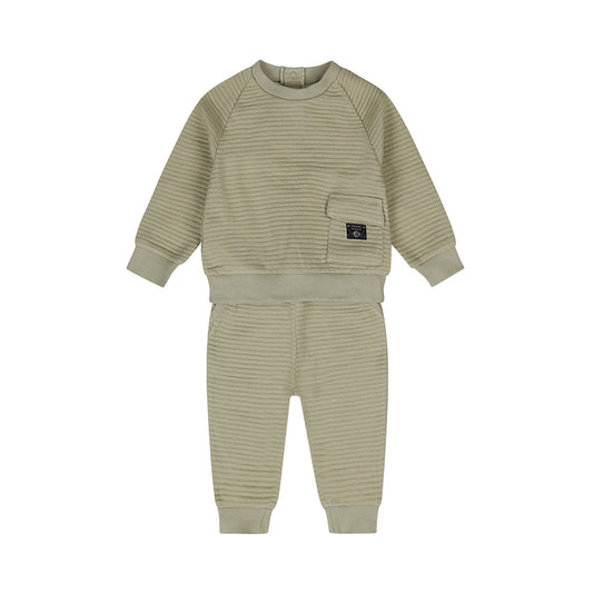 Baby Boys Two-Piece Cotton-Blend Set – Light Green