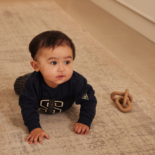 Boys Cotton Sweater – Navy