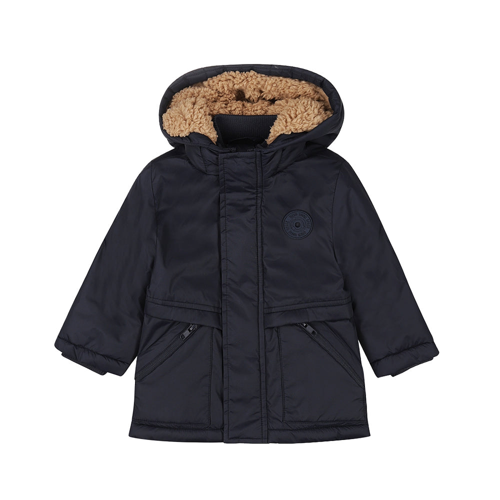 Boys Water-Repellent Parka Jacket – Navy