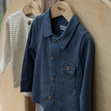 Boys Cotton Long-Sleeve Shirt – Navy