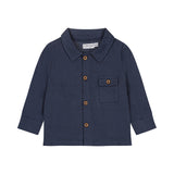 Boys Cotton Long-Sleeve Shirt – Navy