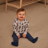 Boys Cotton-Blend Trousers – Navy