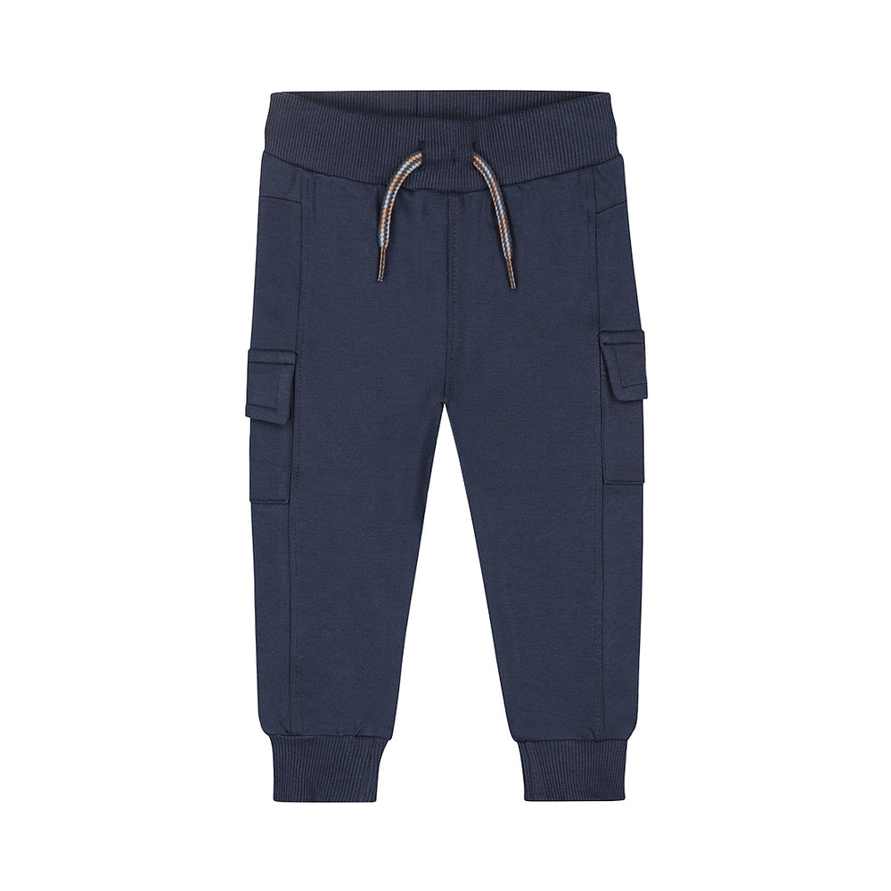 Boys Cotton-Blend Trousers – Navy