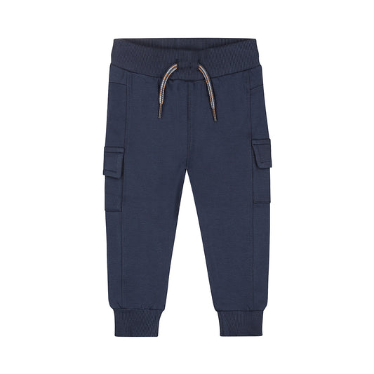 Boys Cotton-Blend Trousers – Navy