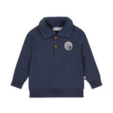 Boys Cotton-Blend Sweater – Navy