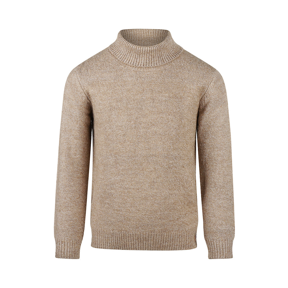 Boys Roll-Neck Sweater – Dark Sand