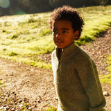 Boys Collared Sweater – Dusty Green