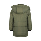 Boys Water-Repellent Parka Jacket – Army Green