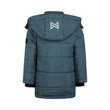Boys Water-Repellent Parka Jacket – Steel Blue