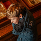 Boys Water-Repellent Parka Jacket – Steel Blue