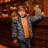 Boys Water-Repellent Jacket – Steel Blue