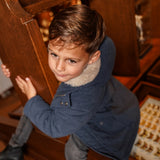 Boys Parka Jacket – Steel Blue
