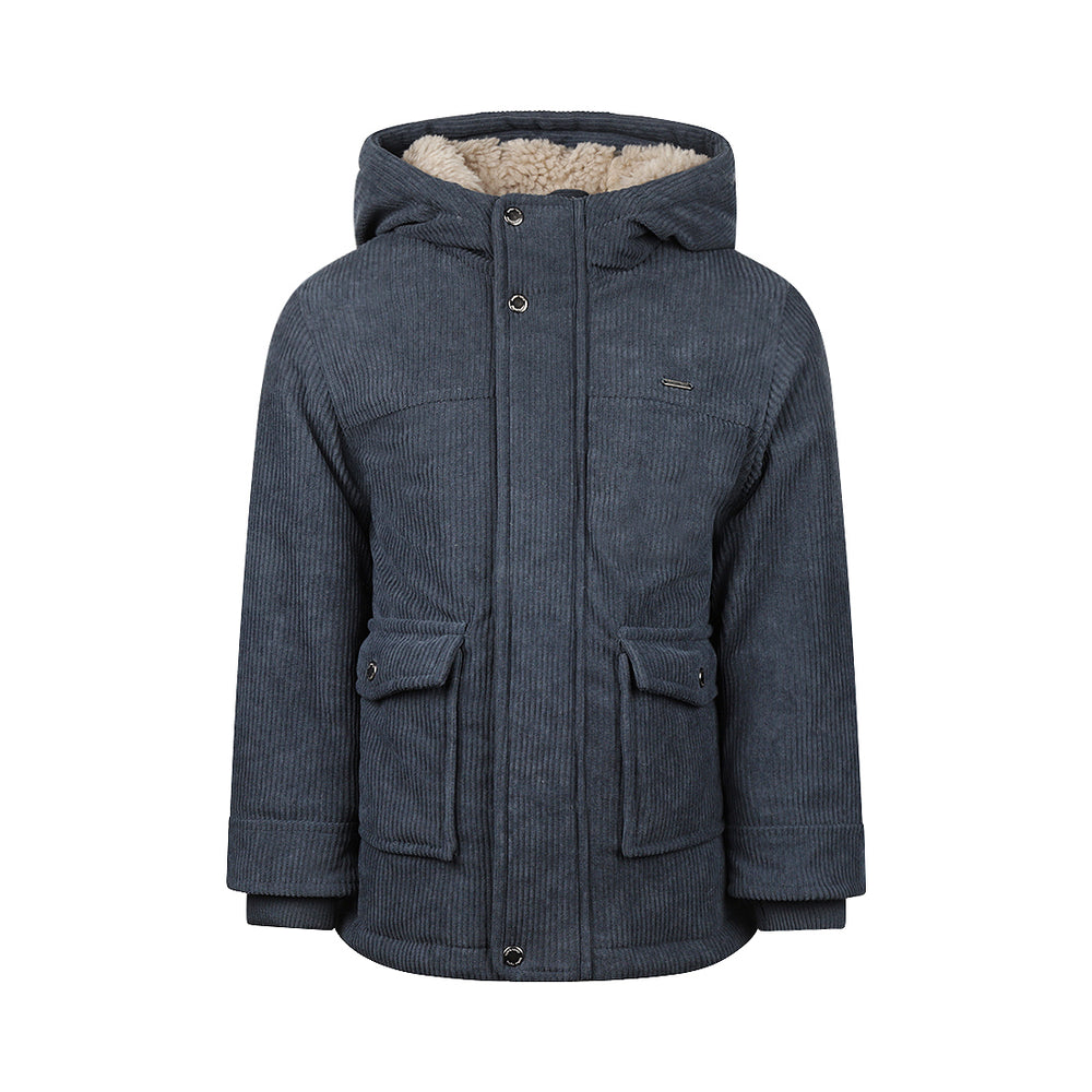 Boys Parka Jacket – Steel Blue