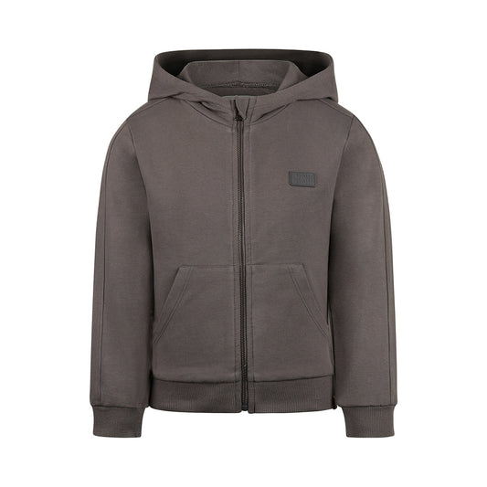 Girls Hooded Cardigan – Mid Grey