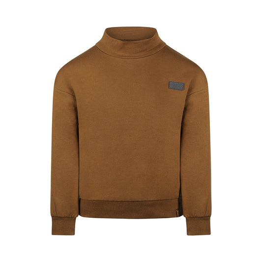 Boys Loose-Fit Collared Sweater – Mustard