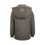 Boys Water-Repellent Parka Jacket – Mid Grey