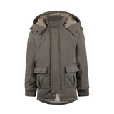 Boys Water-Repellent Parka Jacket – Mid Grey