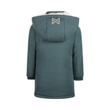 Kids Water-Repellent Parka Jacket – Steel Blue