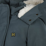 Kids Water-Repellent Parka Jacket – Steel Blue