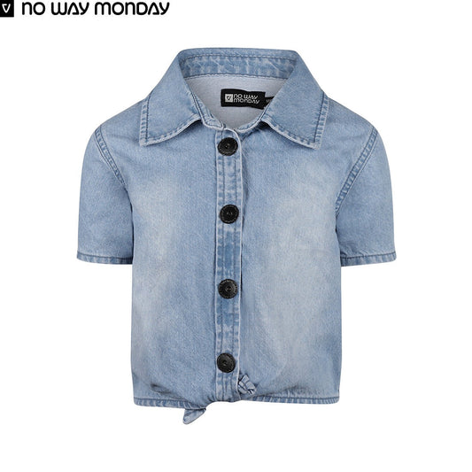No Way Mon Girls Dungaree Dress – Blue Jeans