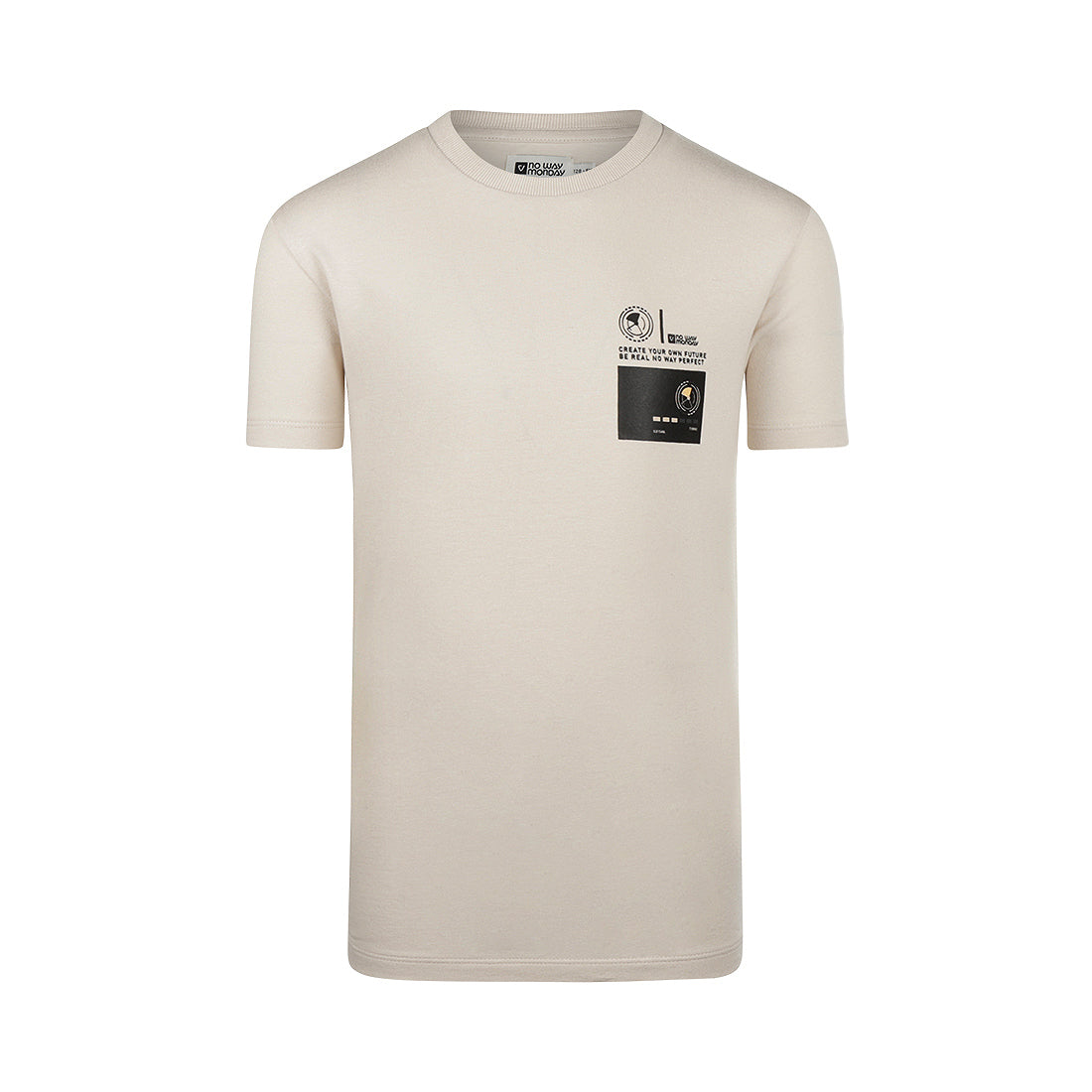 No Way Mon Boys Short-Sleeve T-Shirt – Beige