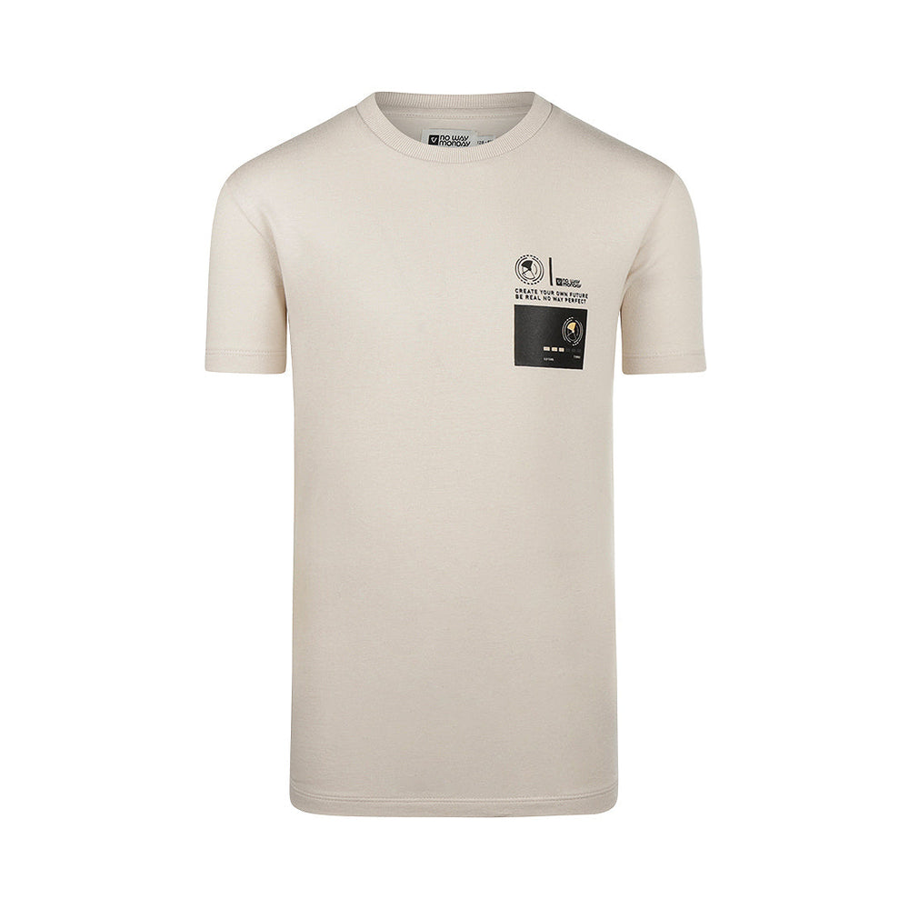 No Way Mon Boys Short-Sleeve T-Shirt – Beige