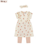 2-Piece Baby Bodysuit Set Short Sleeve + Headband — Off White