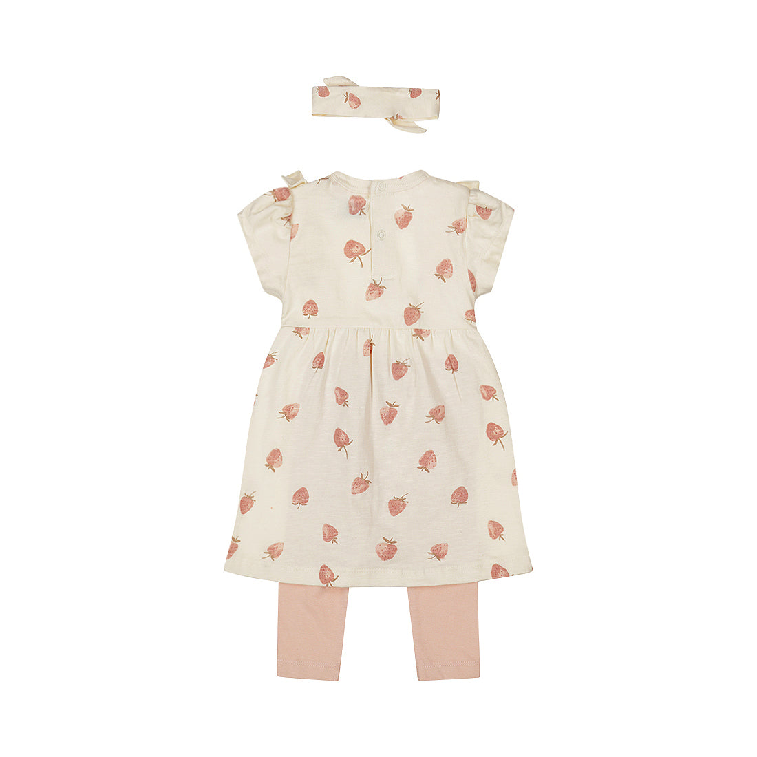 2-Piece Baby Bodysuit Set Short Sleeve + Headband — Off White