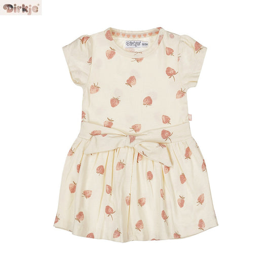 Kids Short-Sleeve Dress — Off White