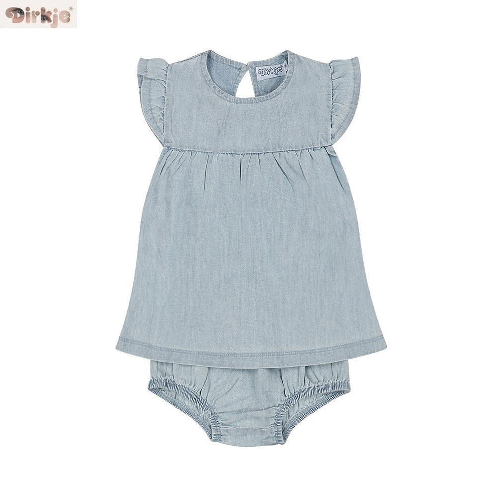 Kids 2-Piece Set Short Sleeve — Blue Jeans