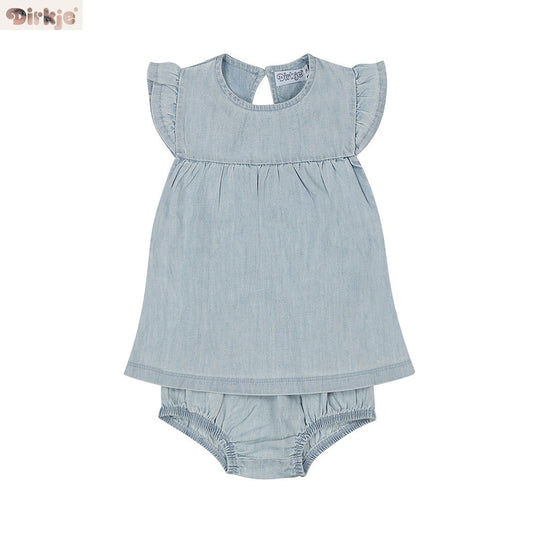 Kids 2-Piece Set Short Sleeve — Blue Jeans