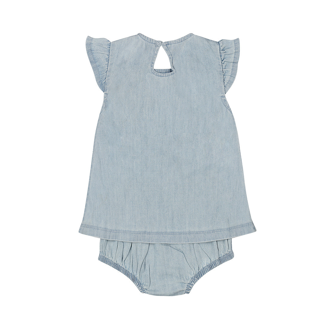 Kids 2-Piece Set Short Sleeve — Blue Jeans
