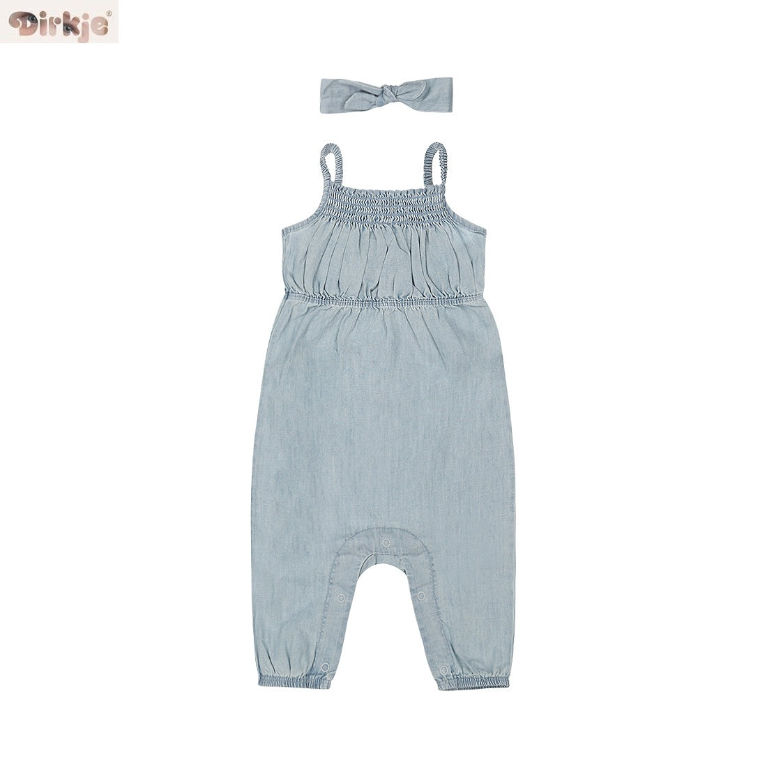 Kids Jumpsuit with Headband — Blue Jeans