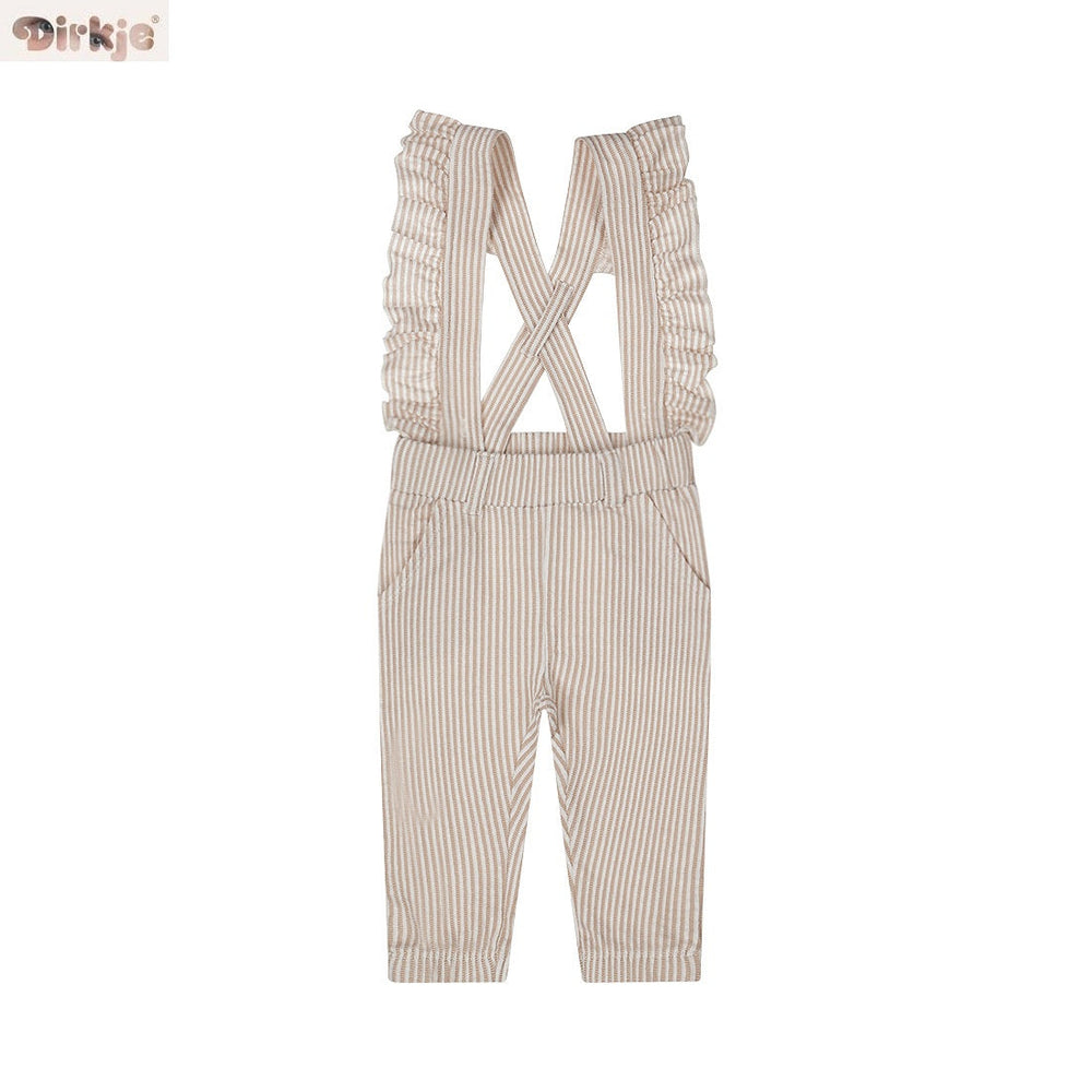 Kids Trousers with Suspenders — Brown